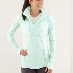 lulu 1/2 zip pullover long sleeve mint